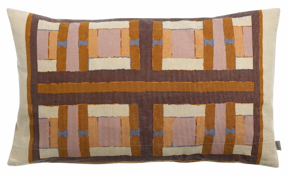 Cushions - Taho Printed Cushion Cuivre 40 X 65 - MAISON VIVARAISE - SDE VIVARAISE WINKLER