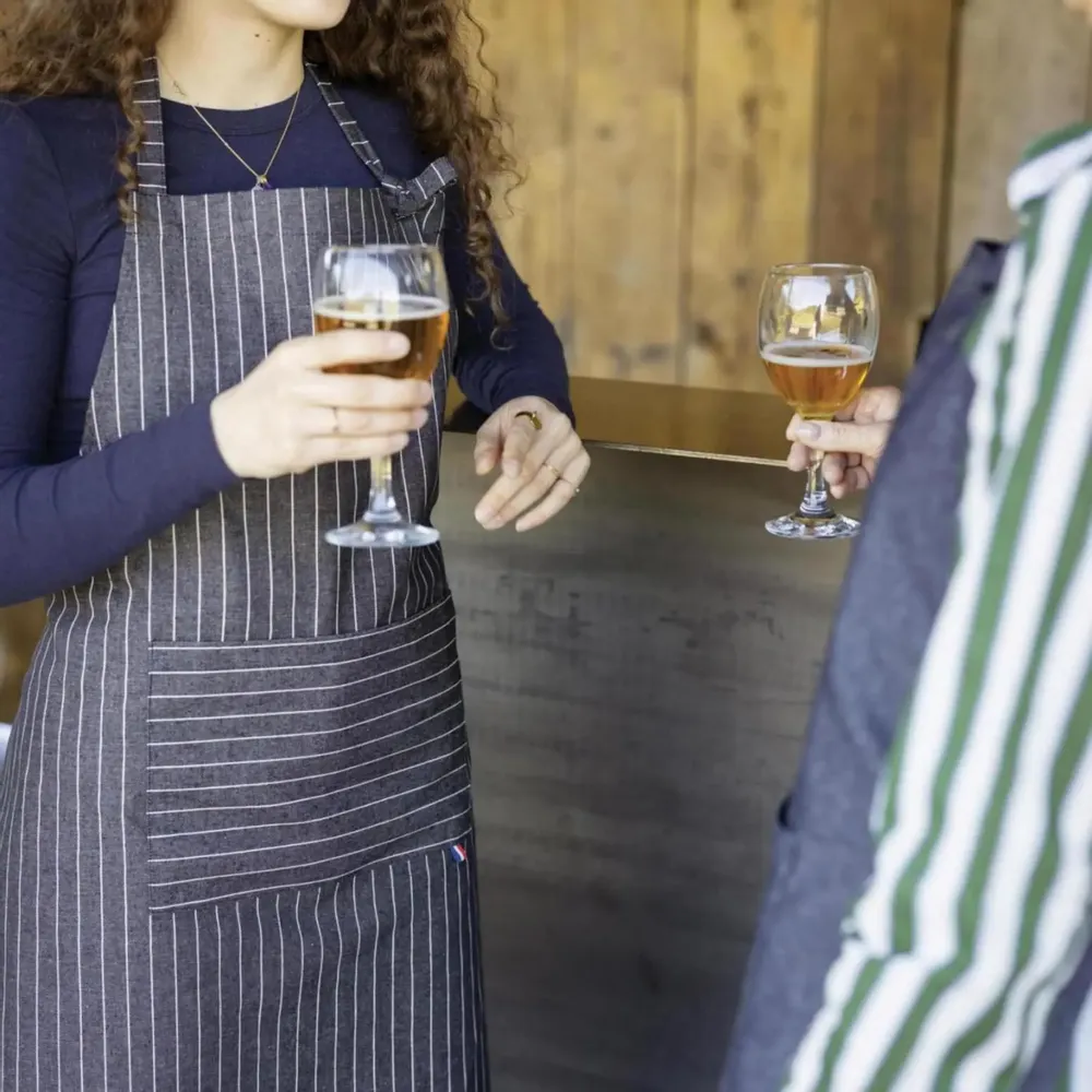 Tabliers de cuisine - Tablier de cuisine Algar Caviar 64 x 85 - MAISON VIVARAISE - SDE VIVARAISE WINKLER