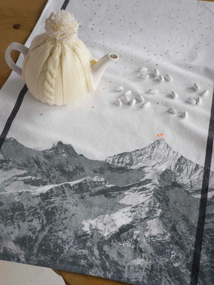 Dish towels - Tea towel Bernard Blanc 50 X 70 - LA CERISE SUR LE GATEAU