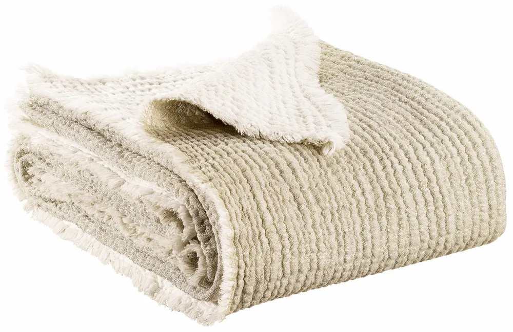 Plaids - Plaid Emilio Naturel 130 x 200 - MAISON VIVARAISE - SDE VIVARAISE WINKLER