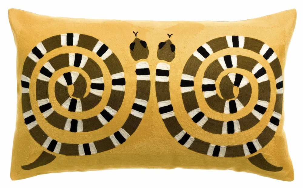 Cushions - Embroidered Cushion Yoka Mangue 40 X 65 - MAISON VIVARAISE - SDE VIVARAISE WINKLER