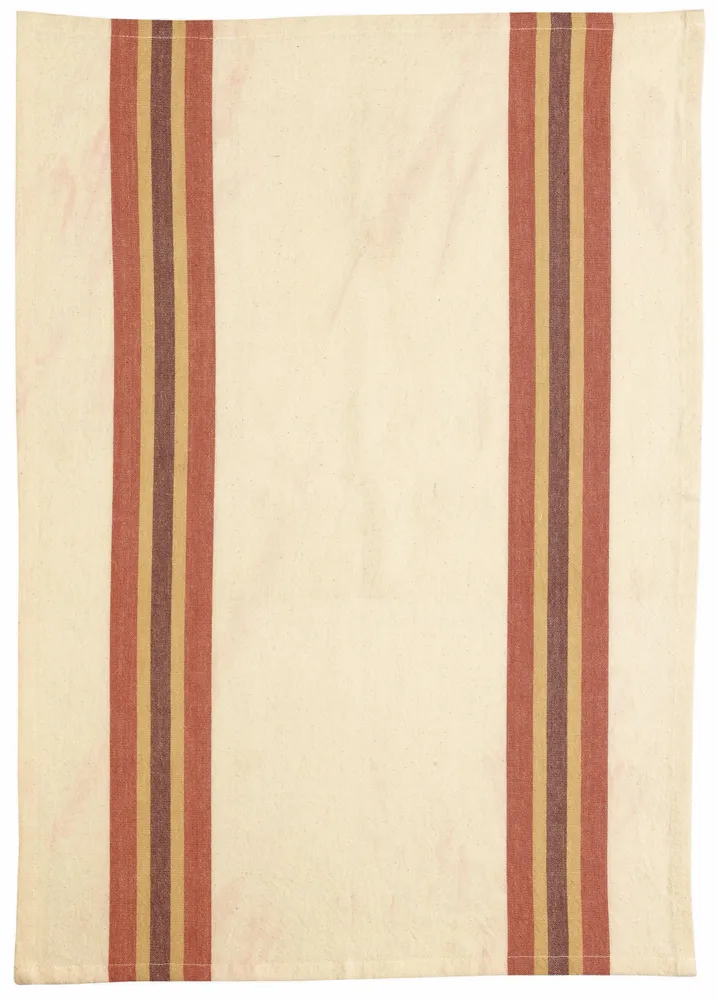 Dish towels - Recycled Tea Towel Yuna Terracotta/Naturel 50 X 70 - MAISON VIVARAISE - SDE VIVARAISE WINKLER