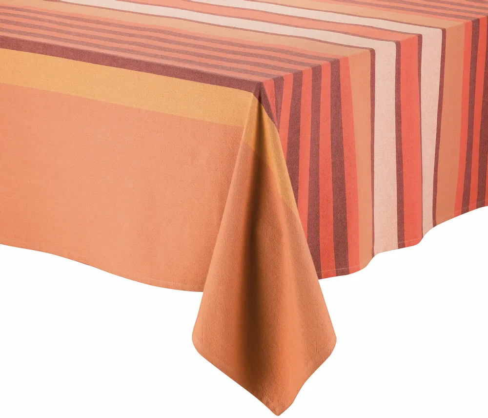 Nappes - Nappe recyclée Yuna Terracotta 170 x 250 - MAISON VIVARAISE - SDE VIVARAISE WINKLER