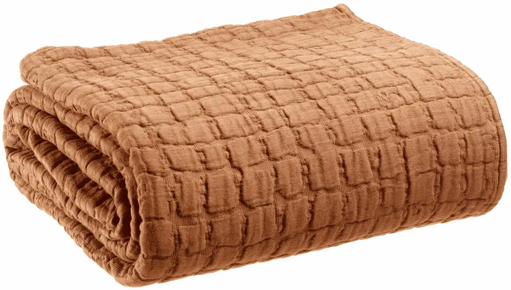 Linge de lit - Jeté Swami Moka 180 x 260 - MAISON VIVARAISE - SDE VIVARAISE WINKLER