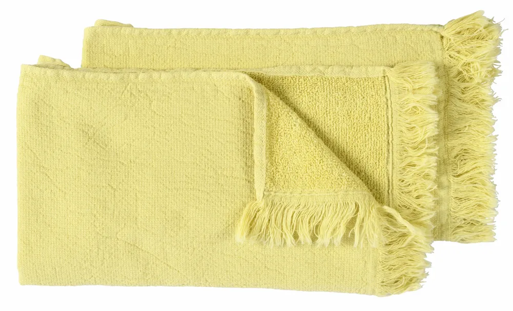 Bath towels - Set of 2 guest towels Luna Butter 30 X 50 - LA CERISE SUR LE GATEAU
