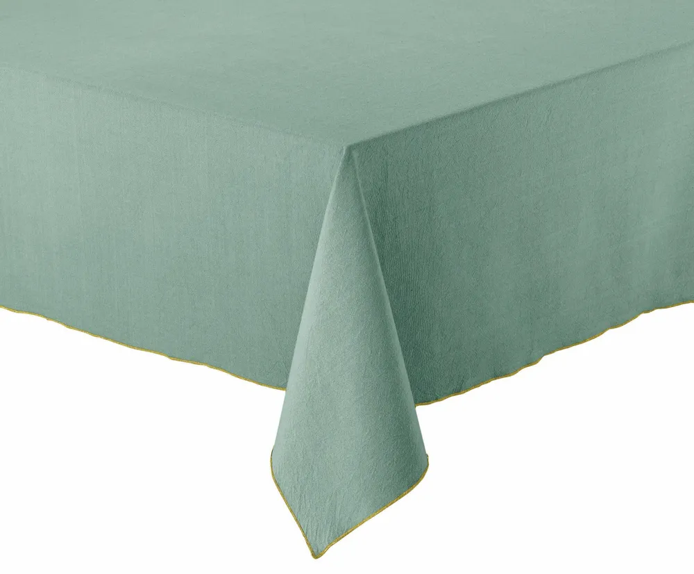 Nappes - Nappe recyclée Grace Aqua 180 x 350 - MAISON VIVARAISE - SDE VIVARAISE WINKLER