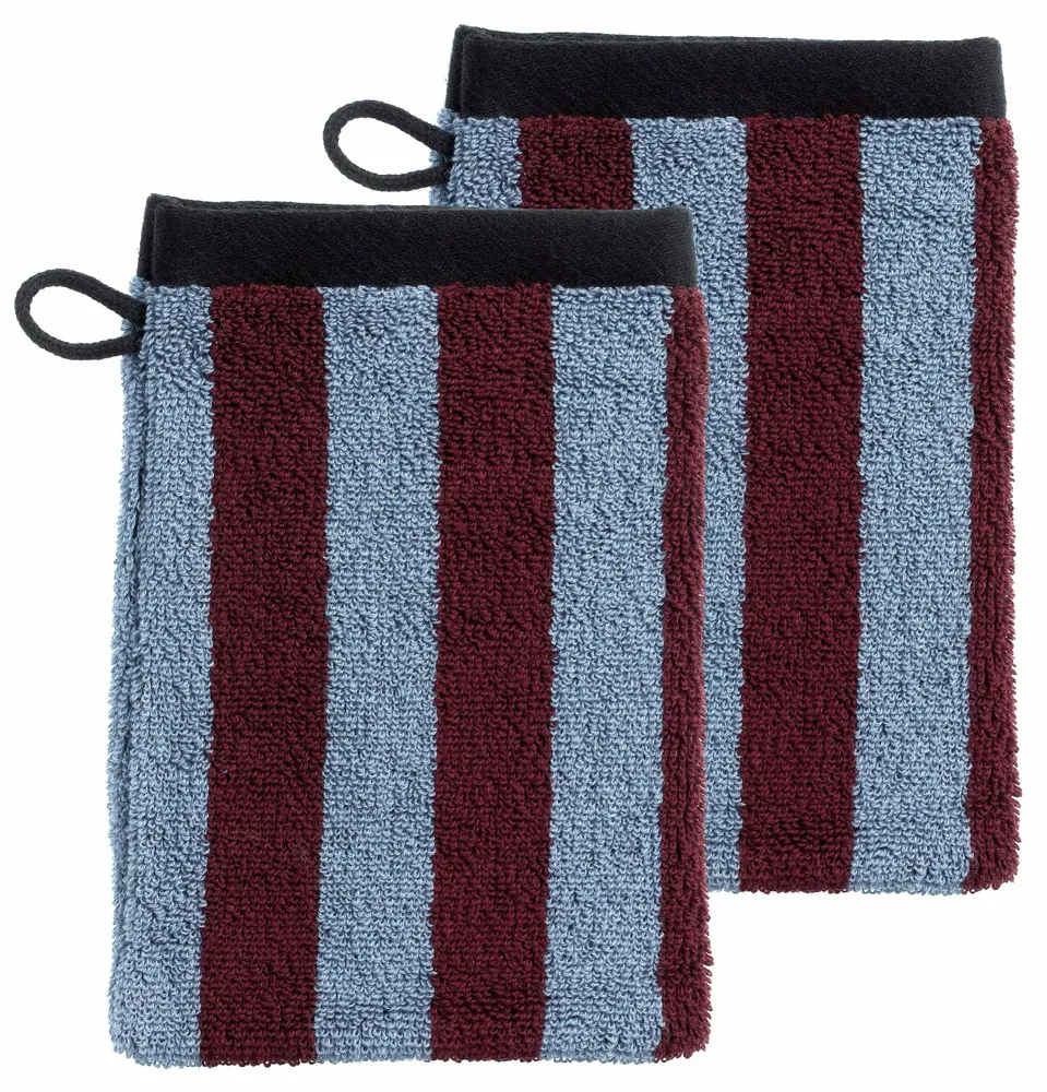 Other bath linens - Set of 2 wash mitts Charly Myrtille 15 X 21 - LA CERISE SUR LE GATEAU