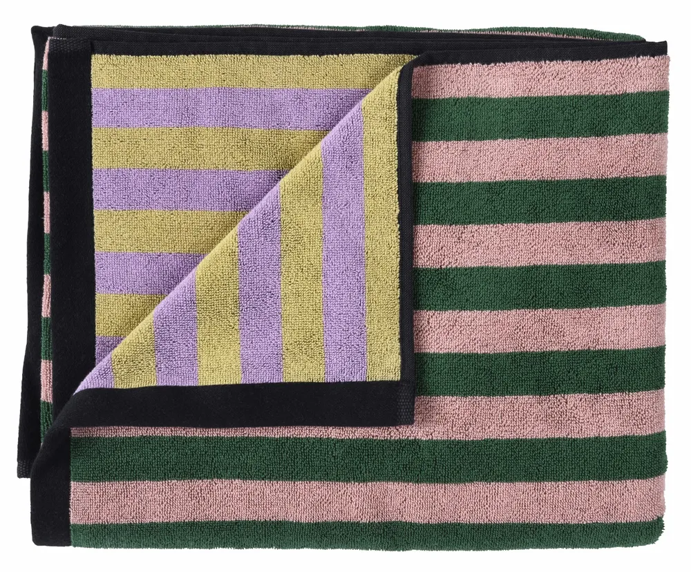 Bath towels - Maxi Bath Sheet Charly Basilic 100 X 160 - LA CERISE SUR LE GATEAU