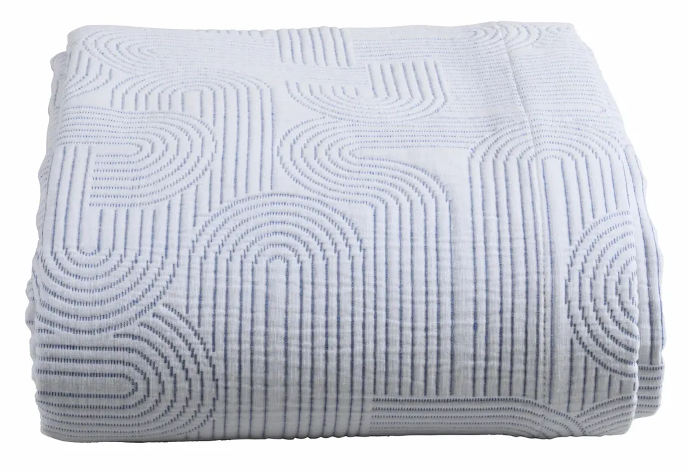 Bed linens - Bedspread Kiko Indigo 260 X 260 - LA CERISE SUR LE GATEAU