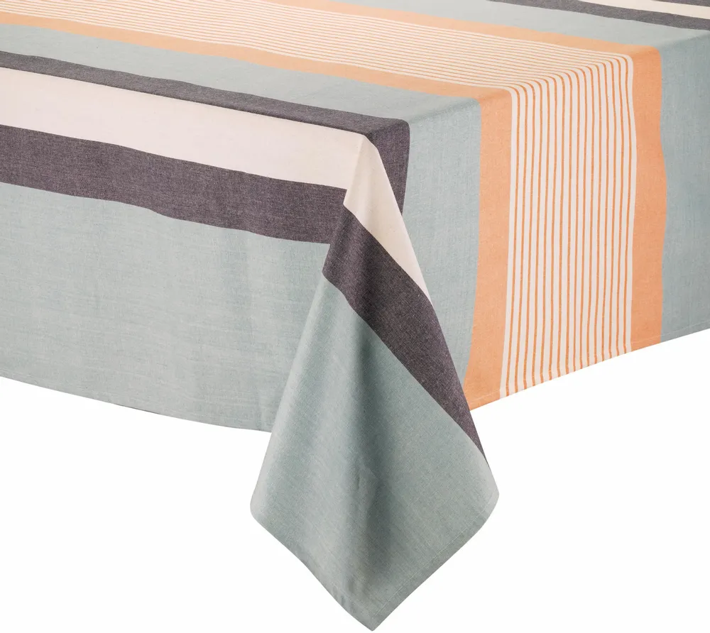 Nappes - Nappe recyclée Yuna enduite Azur 170 x 250 - MAISON VIVARAISE - SDE VIVARAISE WINKLER