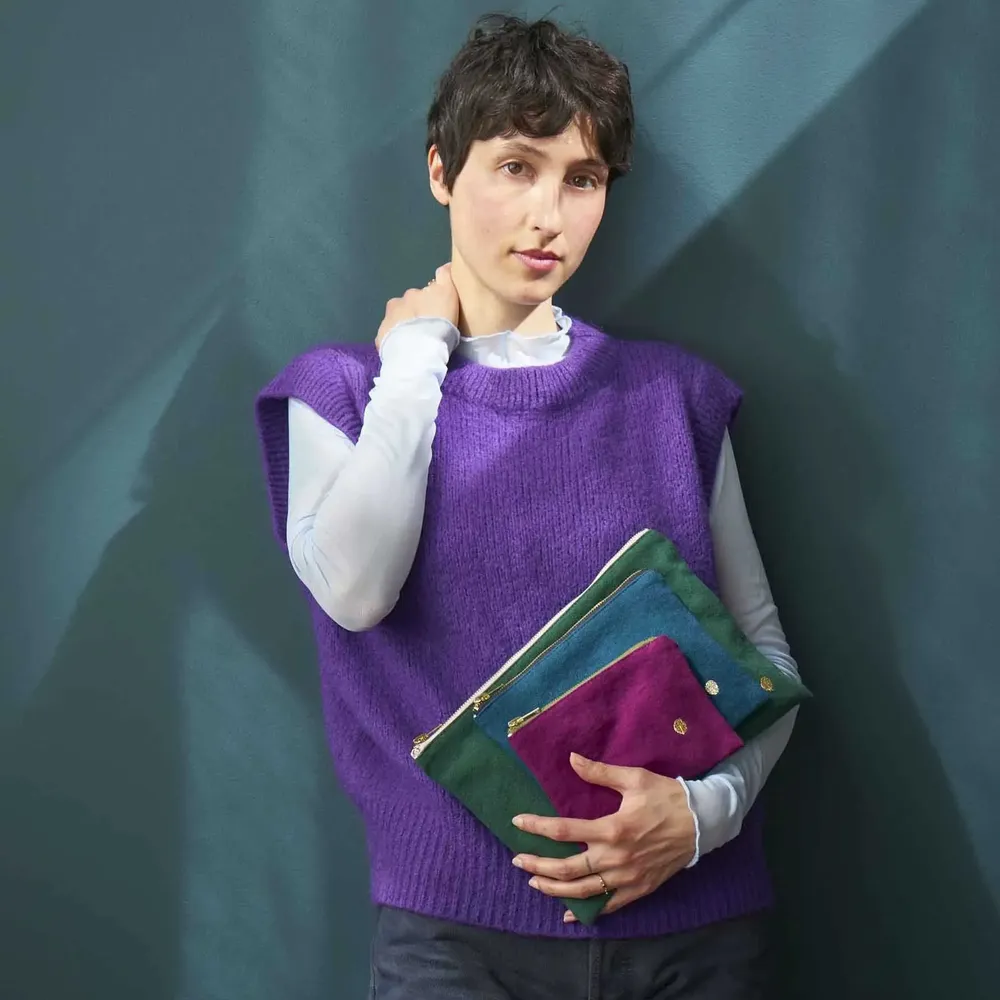 Clutches - Iona Pouch Purple rain 19 X 28 X 1 - LA CERISE SUR LE GATEAU