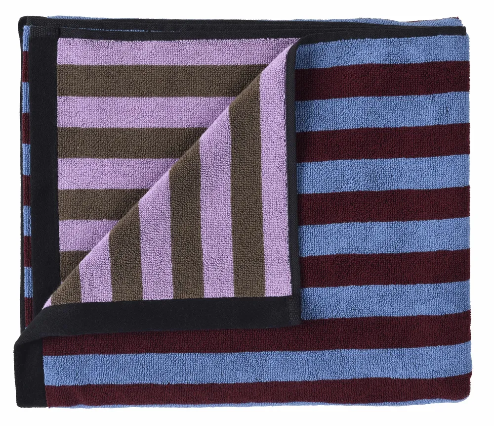 Bath towels - Charly Maxi Bath Sheet Myrtille 100 X 160 - LA CERISE SUR LE GATEAU