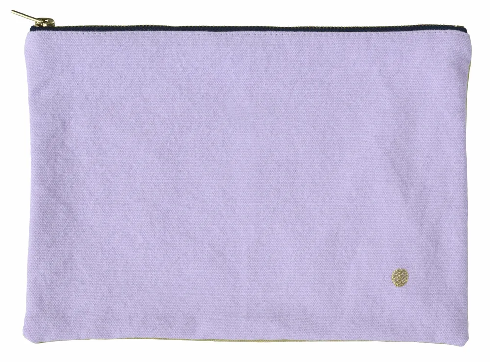 Pochettes - Pochette Tricolo Lilas ananas L 19 x 28 x 1 - LA CERISE SUR LE GATEAU