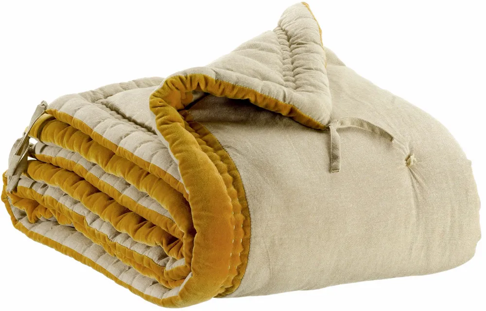 Bed linens - Duvet Elise Chambray Maïs 80 X 180 - MAISON VIVARAISE - SDE VIVARAISE WINKLER