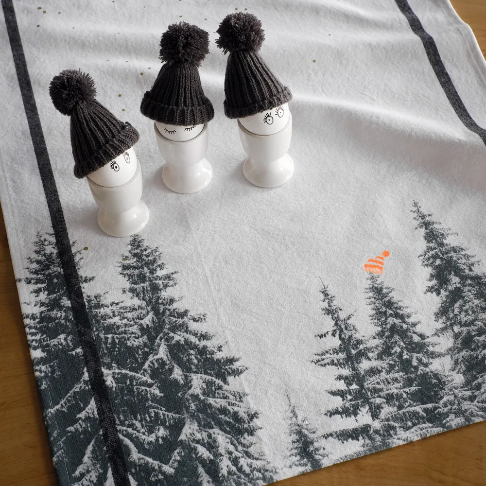 Dish towels - Tea towel Bertille Blanc 50 X 70 - LA CERISE SUR LE GATEAU