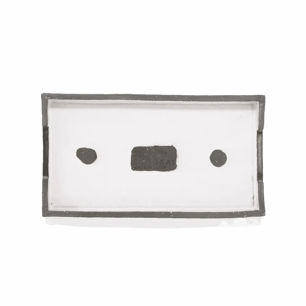 Assiettes de réception - Assiette rectangulaire noire et blanche - MARUMITSU POTERIE