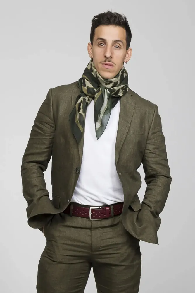 Scarves - FILIPO green bandana - MONSIEUR CHARLI