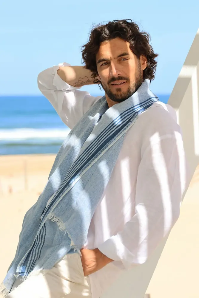 Scarves - FRANCIS linen scarf - MONSIEUR CHARLI