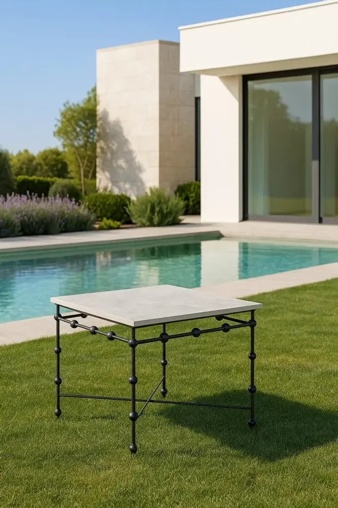 Lawn tables - Wrought iron side table - GUADARTE