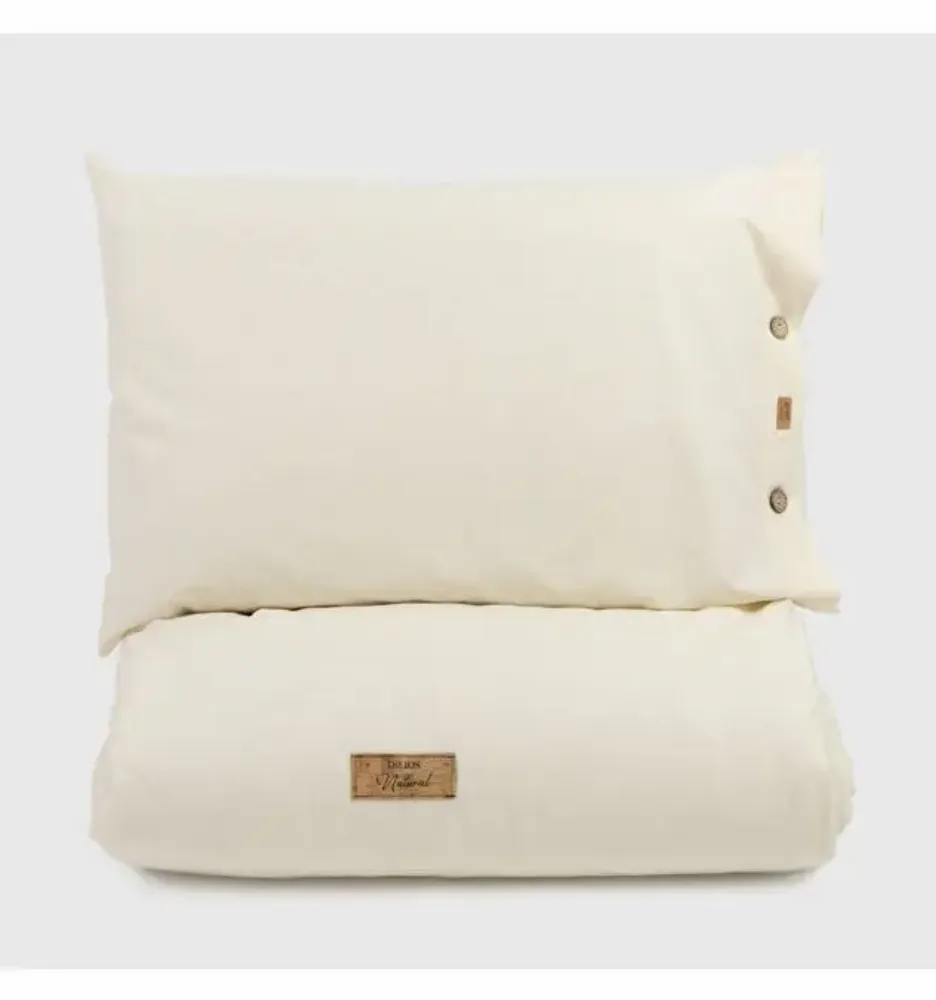 Bed linens - Single bed linen set,  Natural Light,100% raw cotton - DILIOS