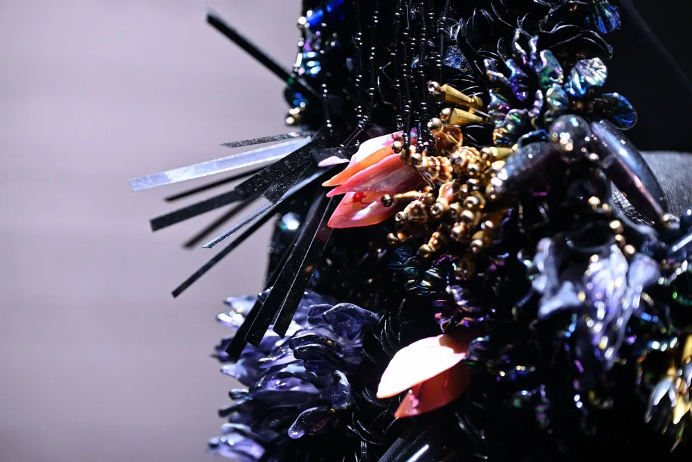 Bags and totes - Luminous Tide · Sculpture — Hand-Beaded 3-D Art Bag - LUMINANCE BY SIMON YAM