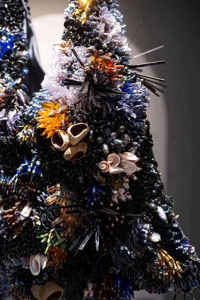 Bags and totes - Luminous Tide · Sculpture — Hand-Beaded 3-D Art Bag - LUMINANCE BY SIMON YAM