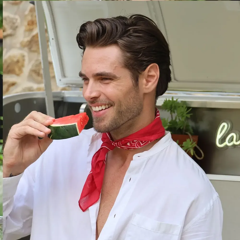 Foulards et écharpes - BANDANA COTON STANLEY ROUGE - MONSIEUR CHARLI