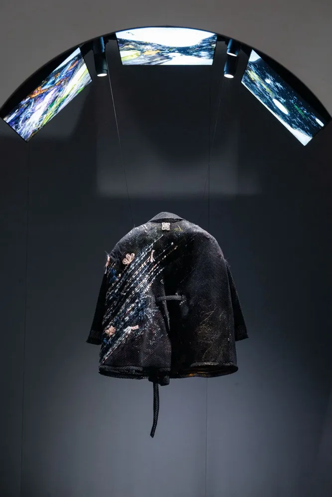 Apparel - "Night Garden" Embroidered Weaving-art Jacket - LUMINANCE BY SIMON YAM