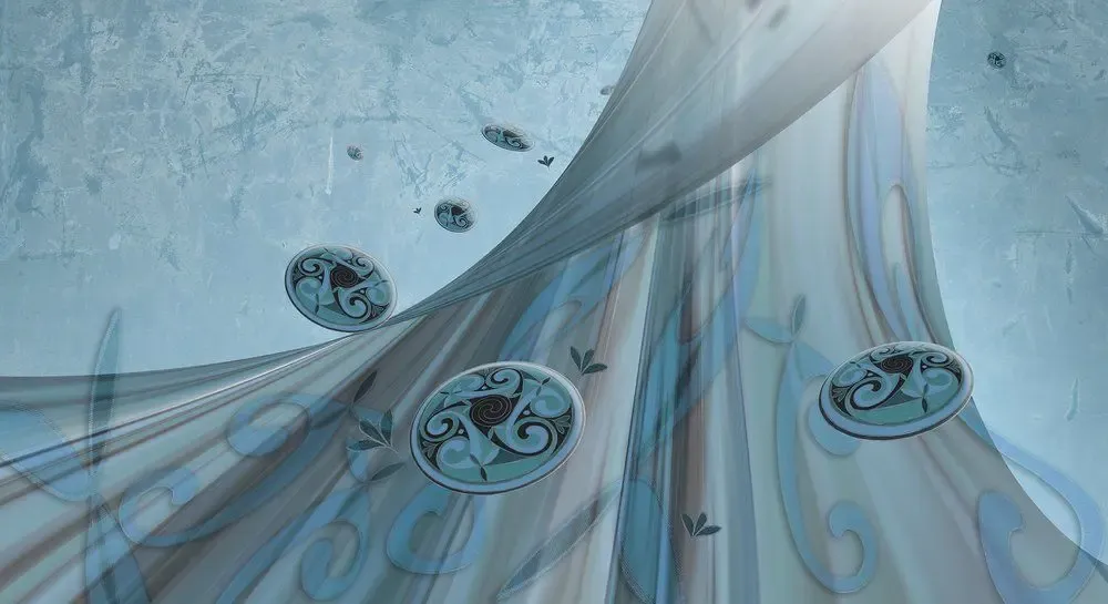 Papiers peints - Panoramic wallpaper with unique Celtic-inspired patterns. - INCREATION