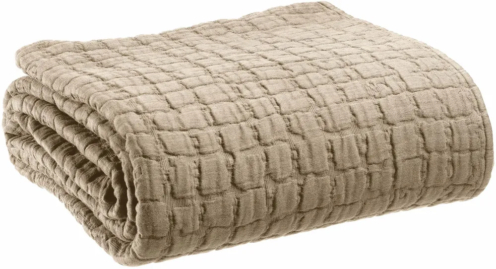 Bed linens - Swami Throw Muscade 240 X 260 - MAISON VIVARAISE - SDE VIVARAISE WINKLER