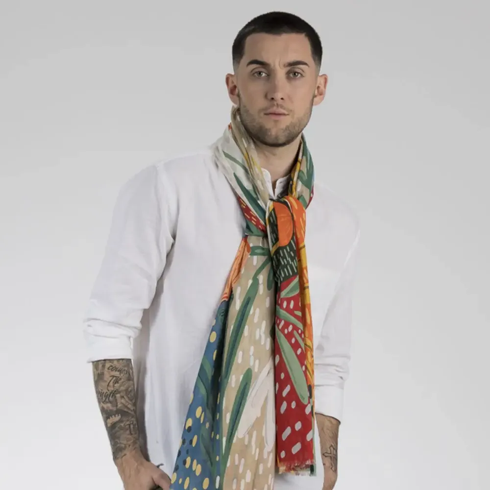 Scarves - SOFIANE COTTON CHECK - MONSIEUR CHARLI