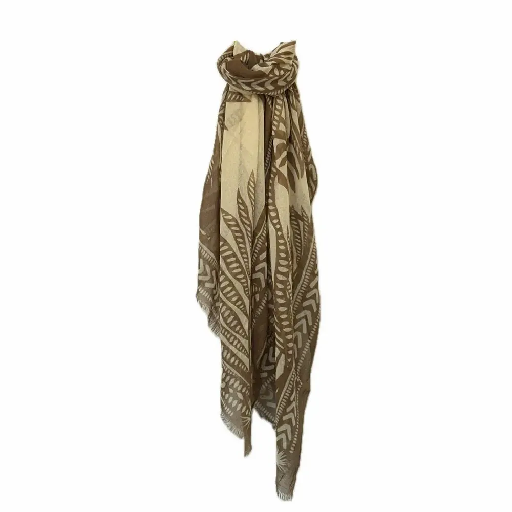 Scarves - COTTON SERAPHIN SAND CHECK - MONSIEUR CHARLI
