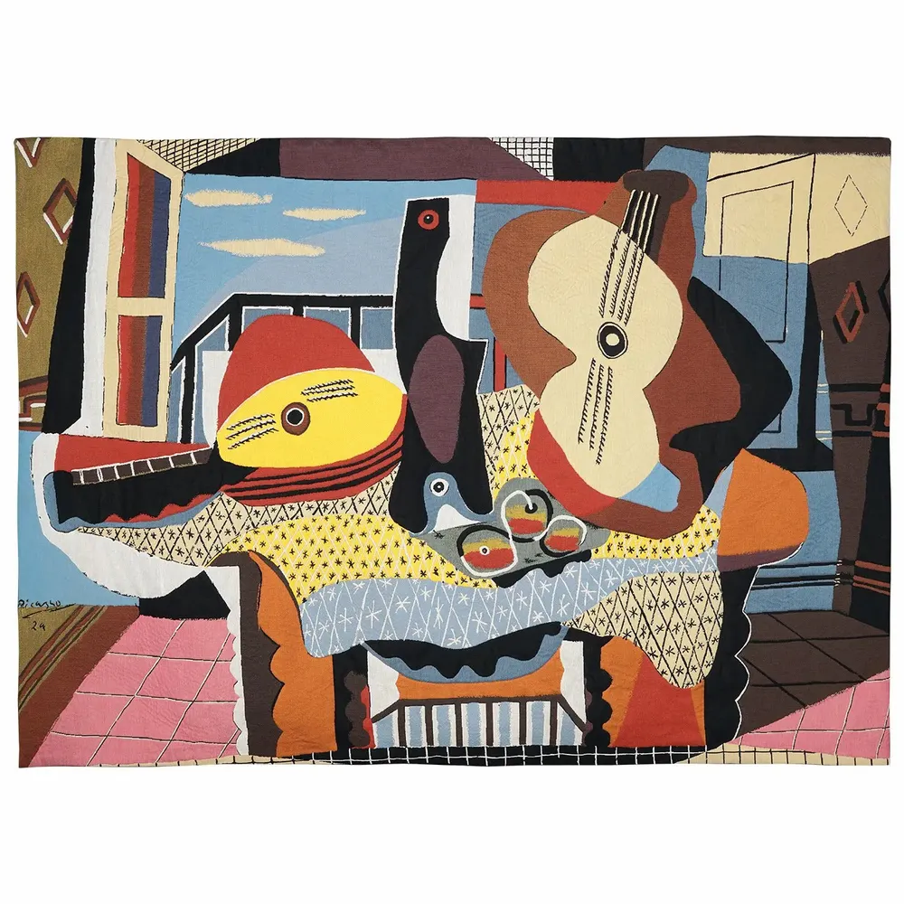 Fresques murales décoratives - TAPISSERIE PICASSO "MANDOLINE ET GUITARE" - JULES PANSU