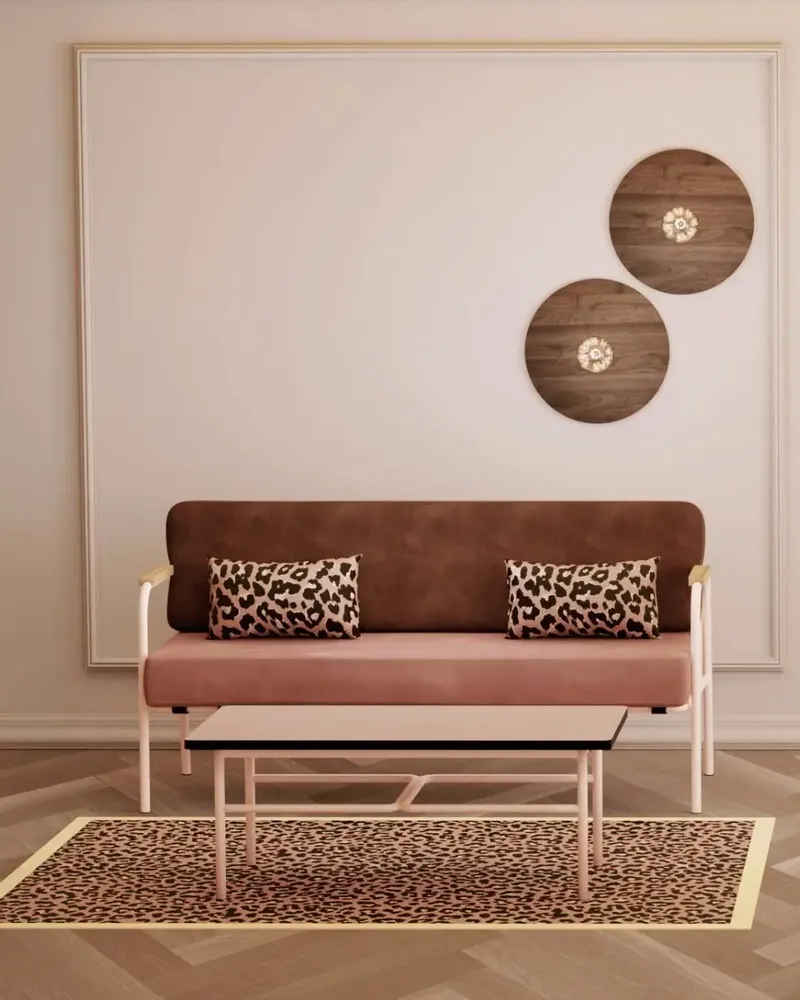 Office furniture and storage - Barnabé 2 seater retro interior sofa - LES GAMBETTES