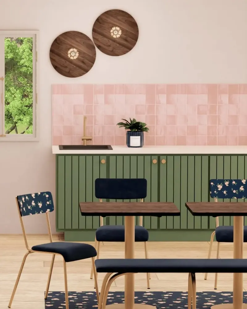 Objets de décoration - Appliques murale rétro stratifié Mila -  ⌀39cm - LES GAMBETTES