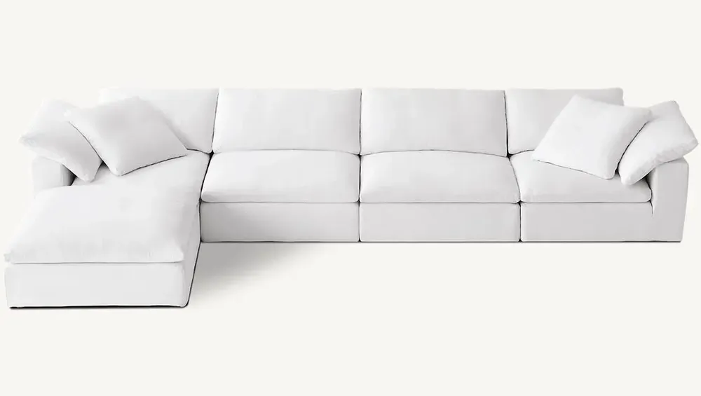 Sofas - CLOUD MODULAR 5-PIECE CHAISE SECTIONAL - RH