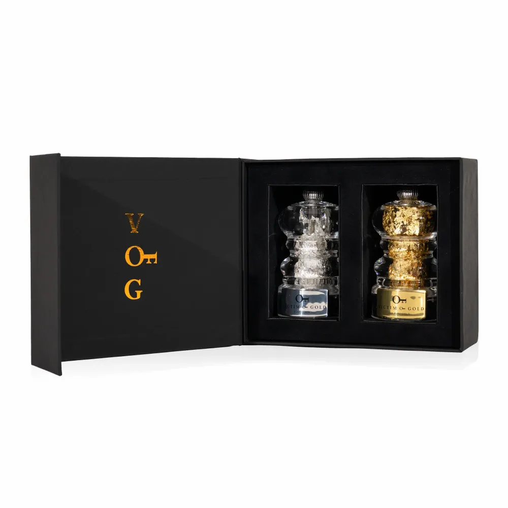 Gifts - BOX OF 2 MINI FOOD MILLS GOLD AND SILVER - GOLD EMOTION