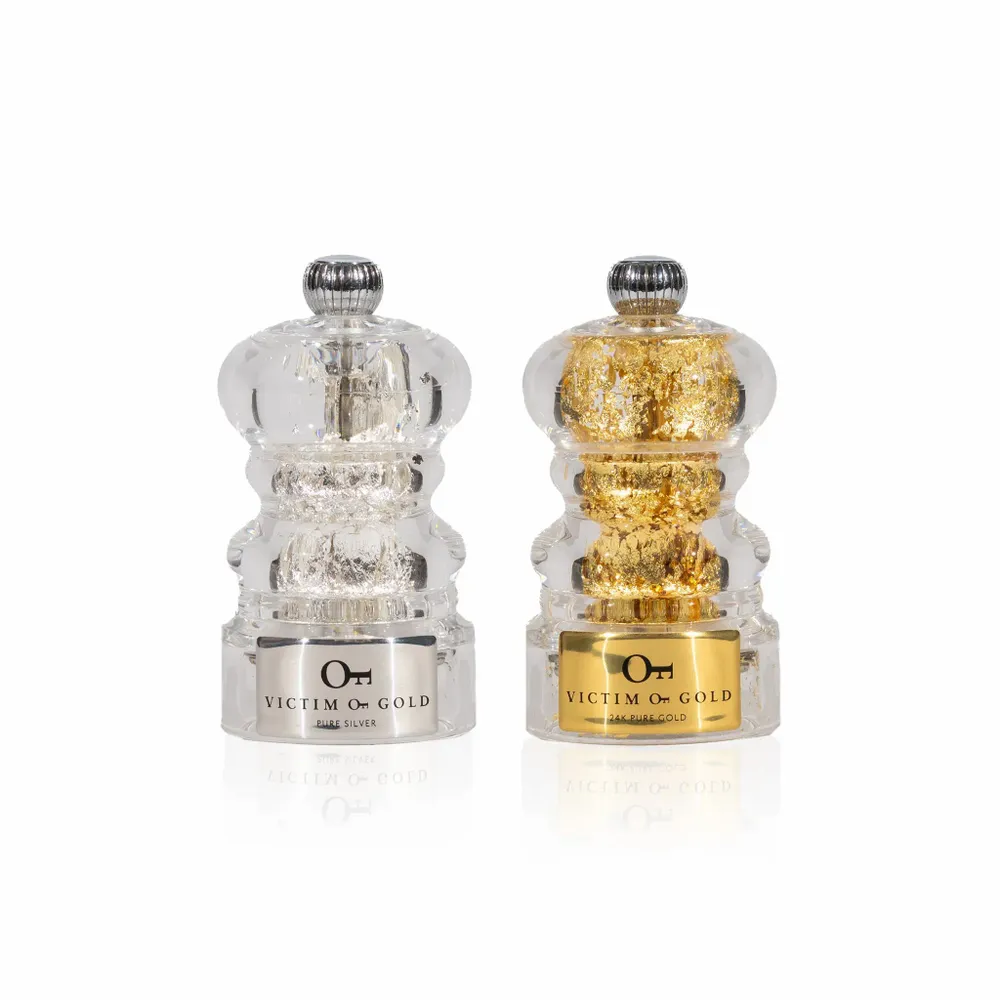 Gifts - BOX OF 2 MINI FOOD MILLS GOLD AND SILVER - GOLD EMOTION