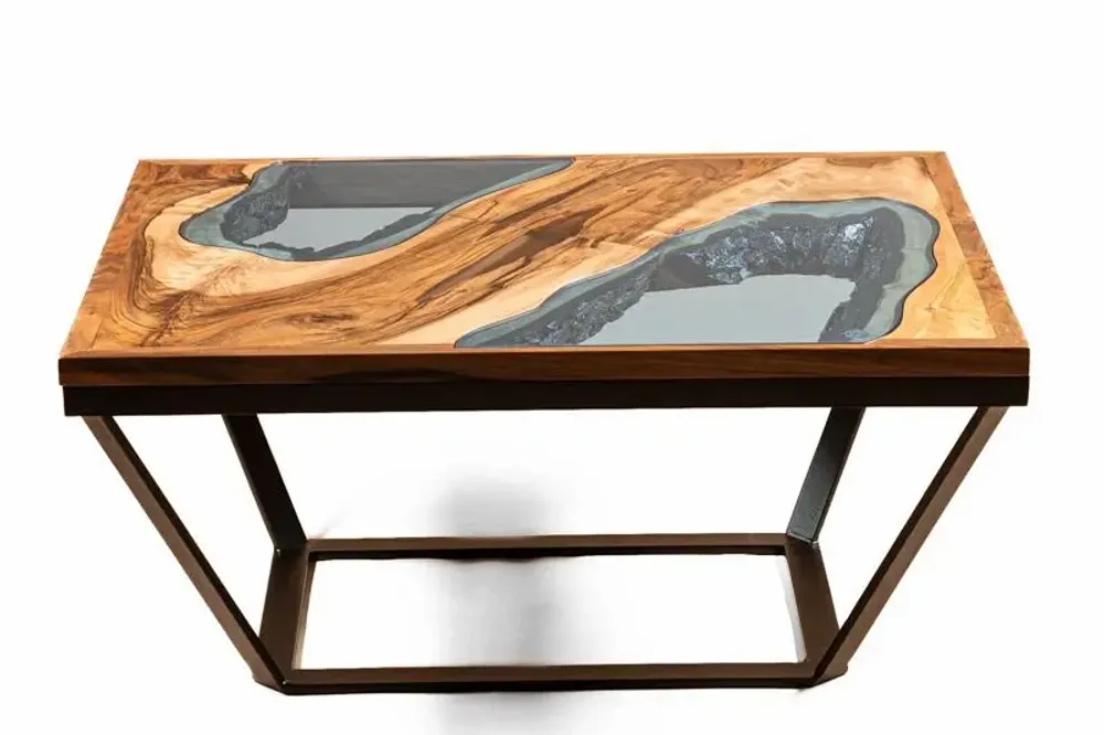 Pièces uniques - Table basse "Les deux Lacs" - HERON DESIGN