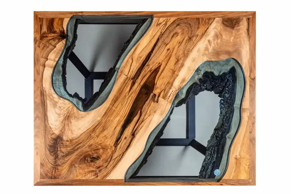 Pièces uniques - Table basse "Les deux Lacs" - HERON DESIGN