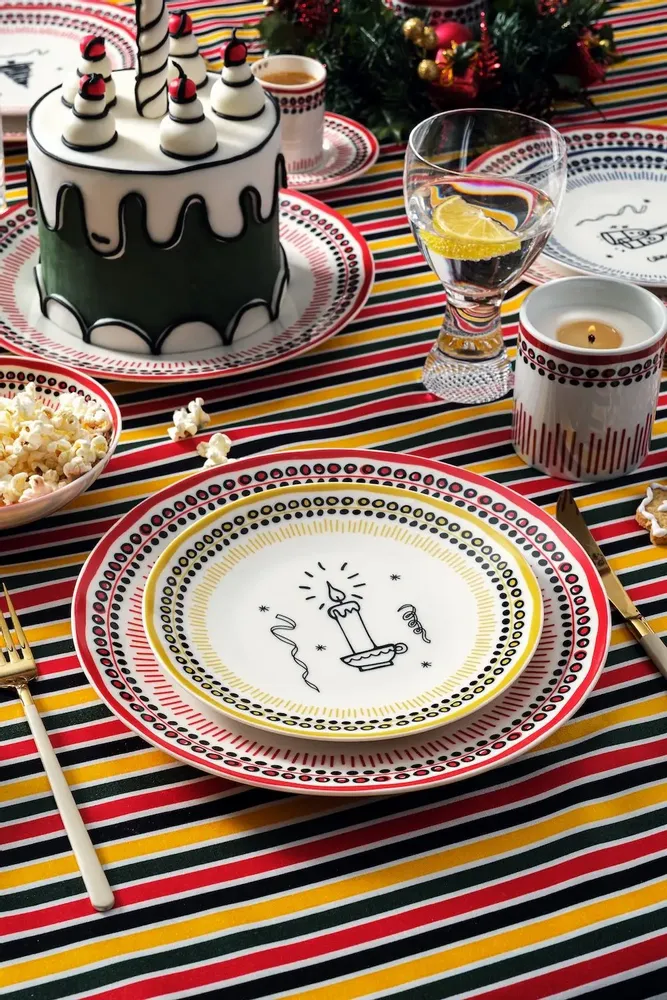 Platter and bowls - Holiday Collection Dessert Plate - ATÖLYE SIR