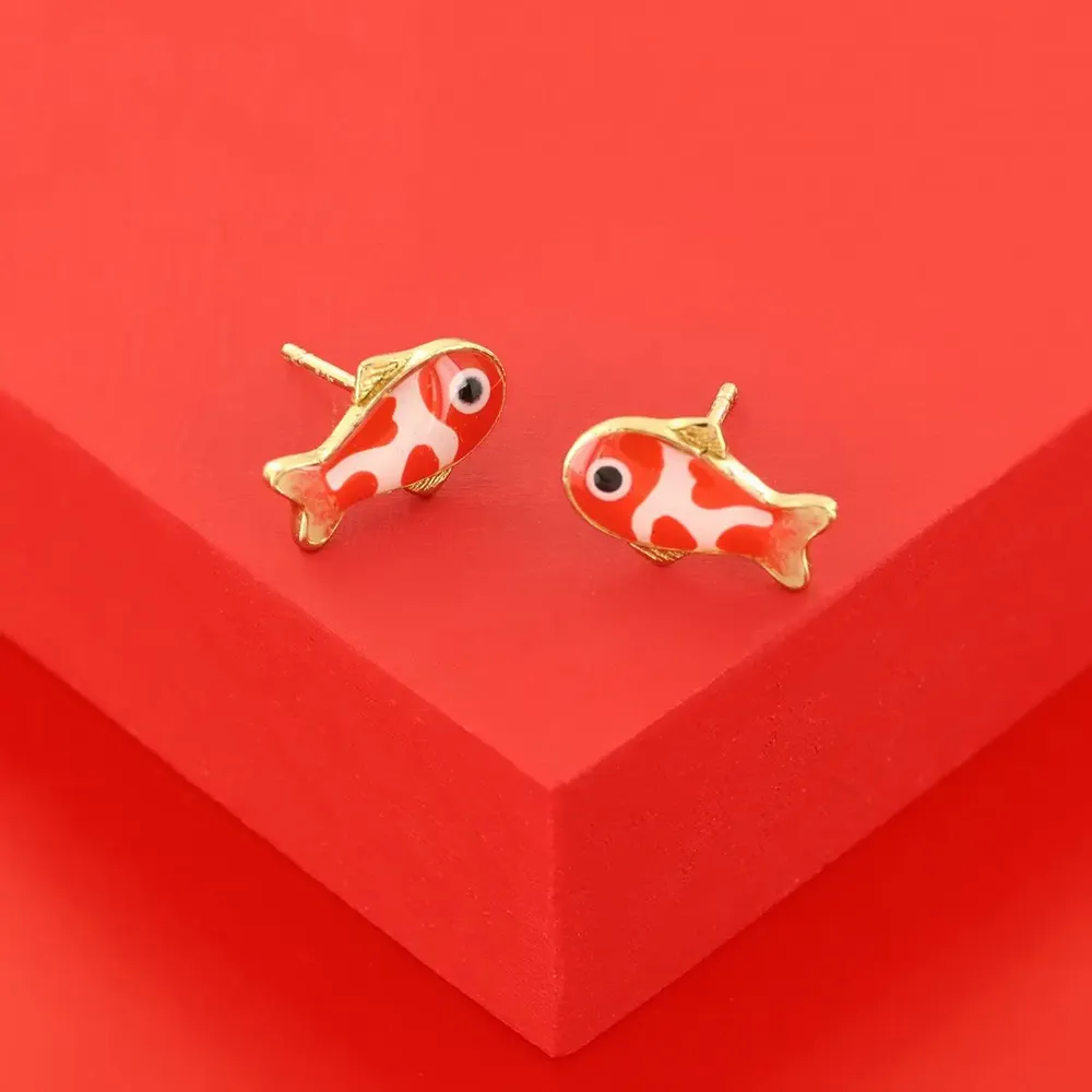 Jewelry - GOLD AND RED COLOR FLEAS IN A JAR - TARATATA BIJOUX