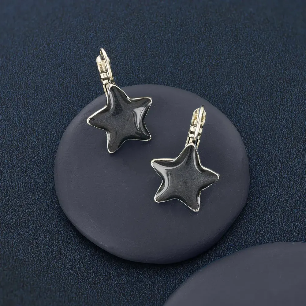 Jewelry - SUPER MEOW SLEEPERS SILVER BLACK - TARATATA BIJOUX