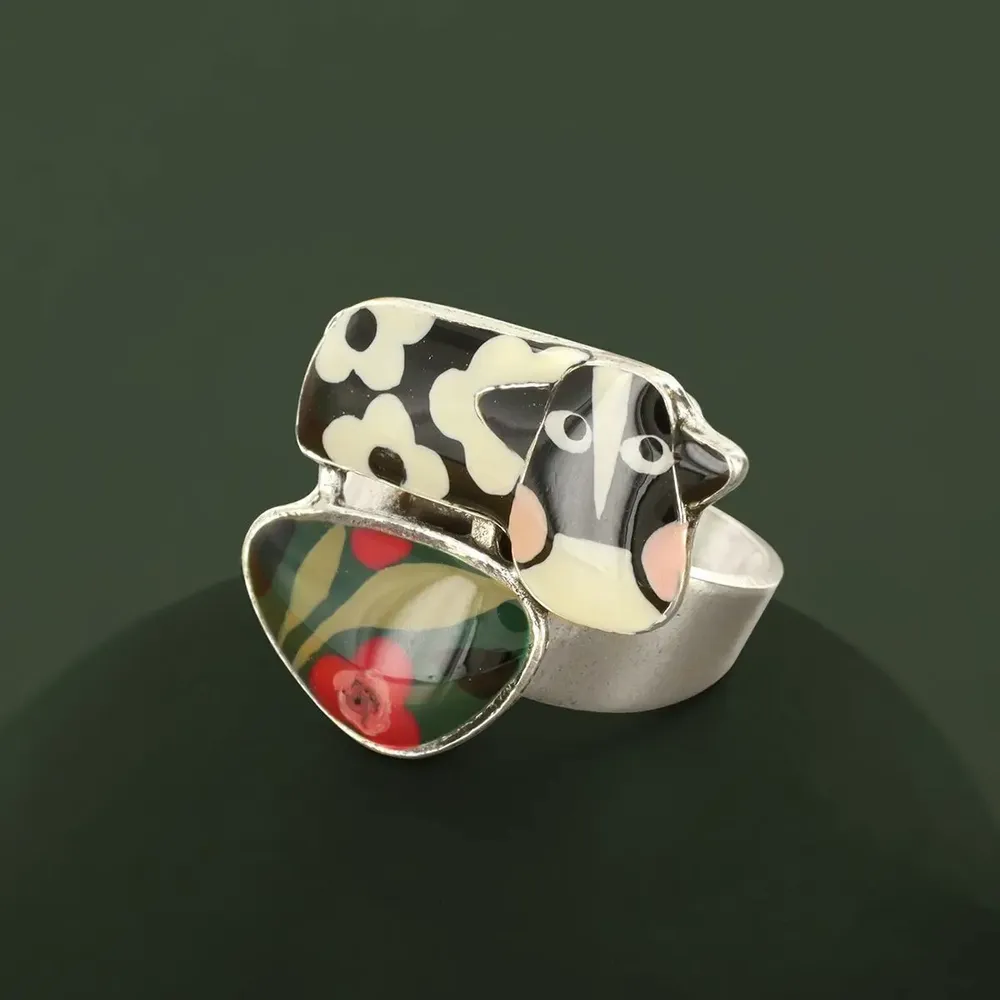 Bijoux - BAGUE PAQUERETTE COULEUR ARGENT MULTI - TARATATA BIJOUX