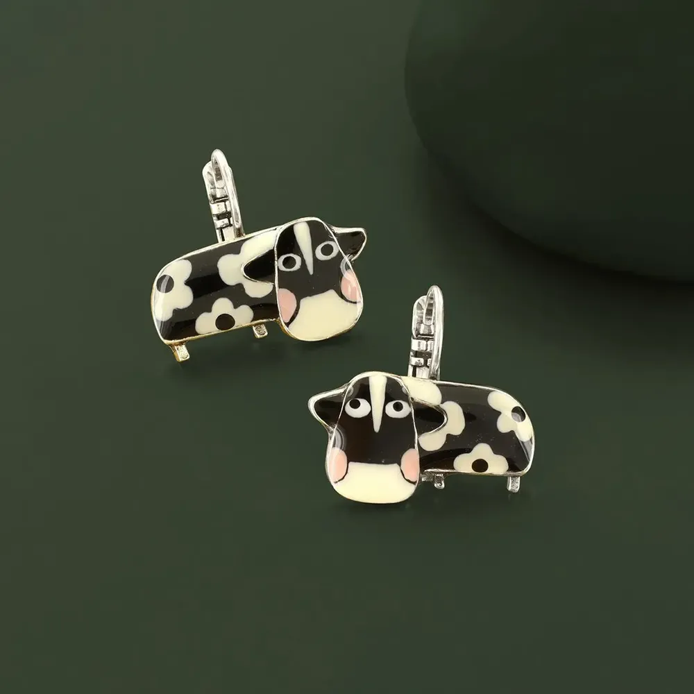 Jewelry - Daisy Sleepers, Silver and Black - TARATATA BIJOUX