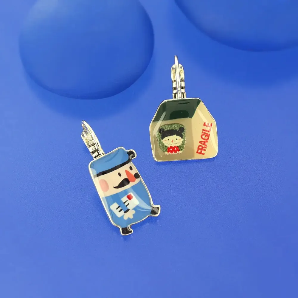 Jewelry - PIROUETTE SLEEPERS SILVER MULTI COLOR - TARATATA BIJOUX