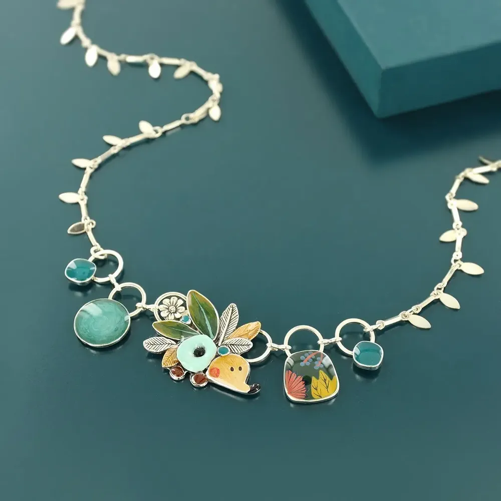 Jewelry - MINI NECKLACE, SILVER AND BLUE COLOUR - TARATATA BIJOUX