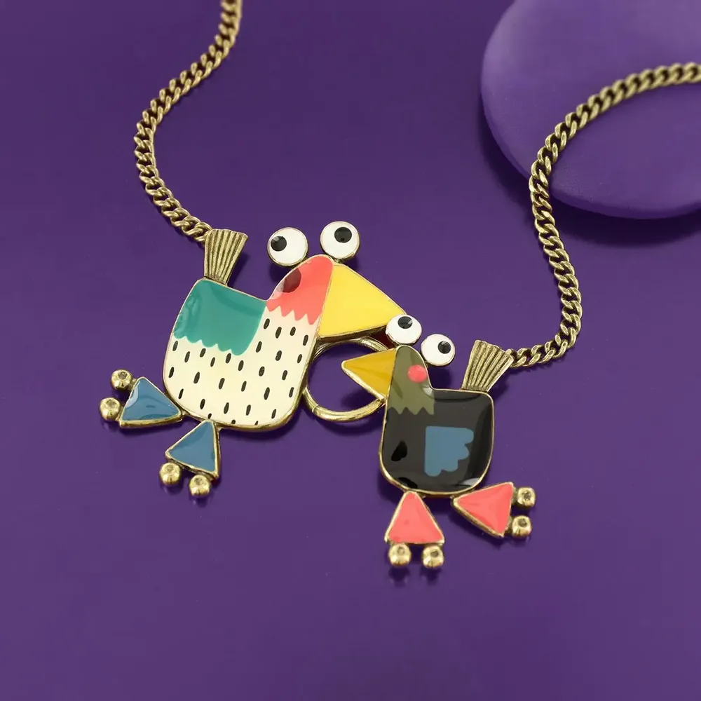 Jewelry - ROLL MY CHICKEN NECKLACE BRONZE MULTI - TARATATA BIJOUX