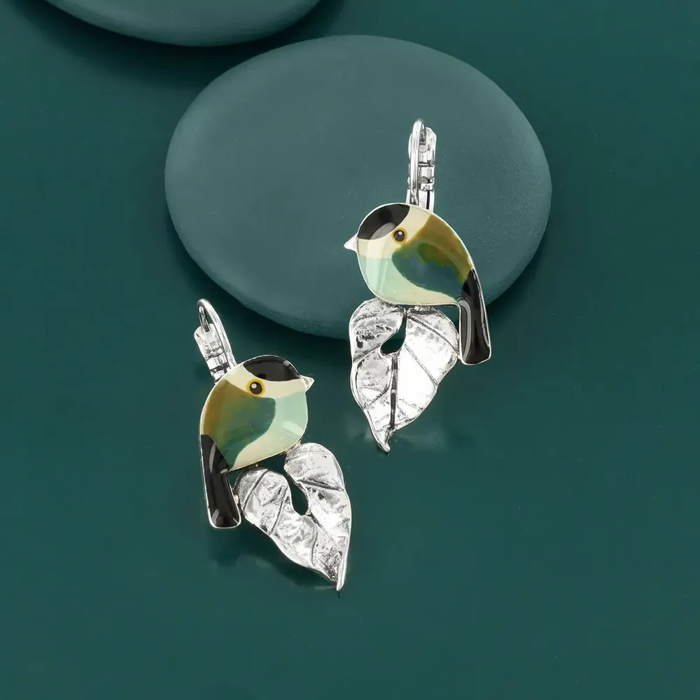 Bijoux - DORMEUSES FABULEUSE COULEUR ARGENT VERT - TARATATA BIJOUX