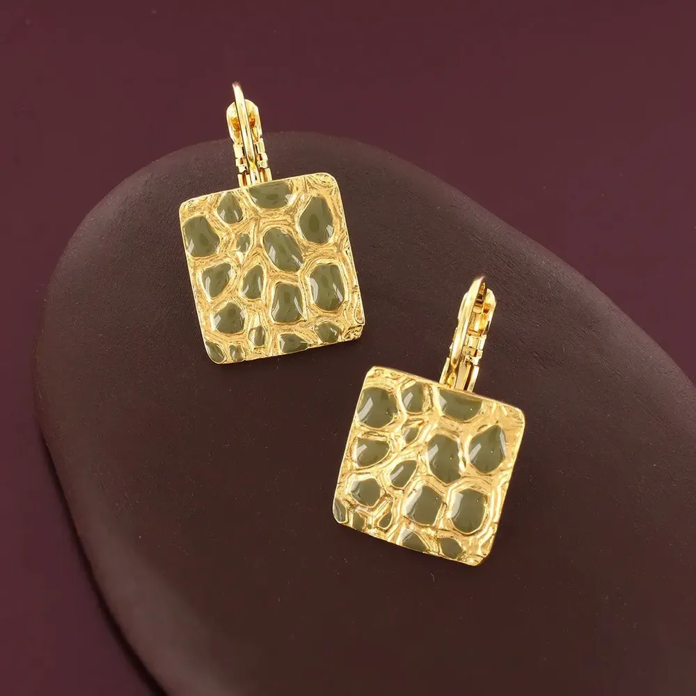 Jewelry - CARMEN SLEEPERS GOLD GREEN - TARATATA BIJOUX